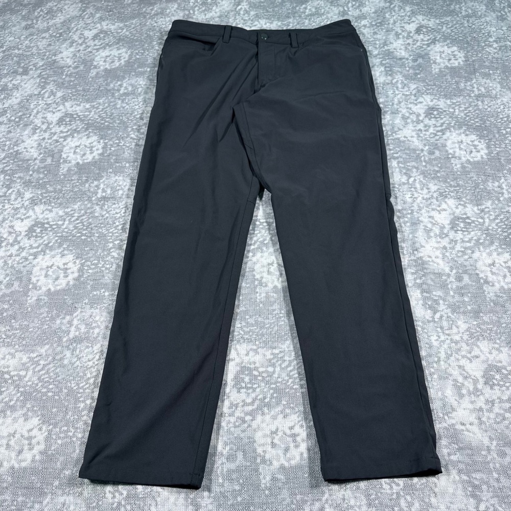 Lululemon Commission Pant Classic Mens 34 Charcoal Grey ABC Warpstreme Chino